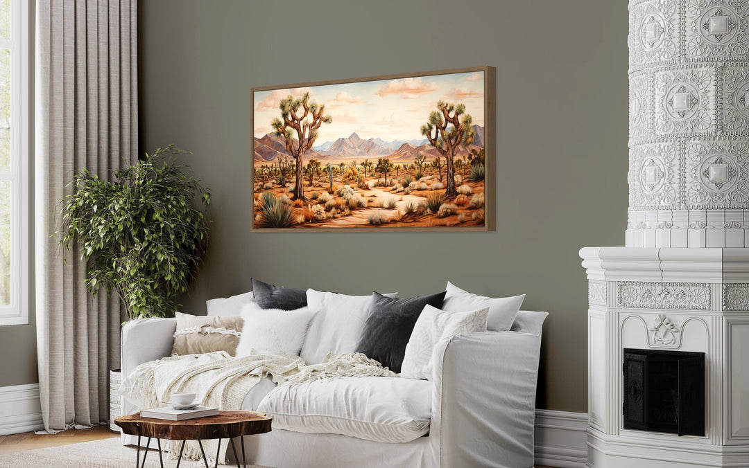 Joshua Trees Forest Framed Canvas Wall Art