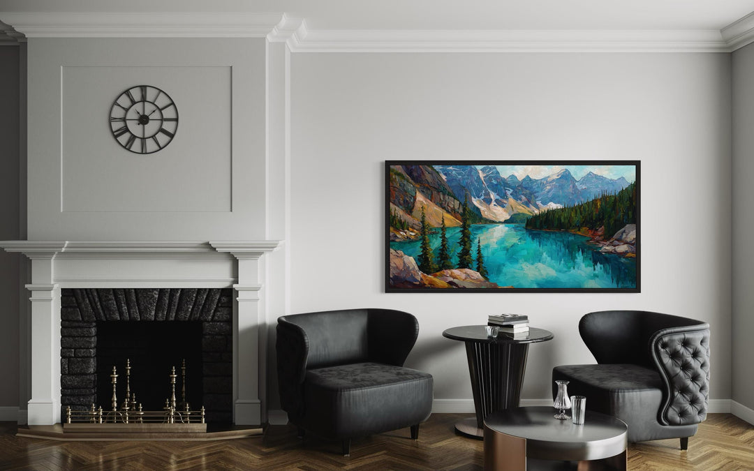 Lake Moraine Canadian Rockies Mountain Lake Canvas Wall Art
