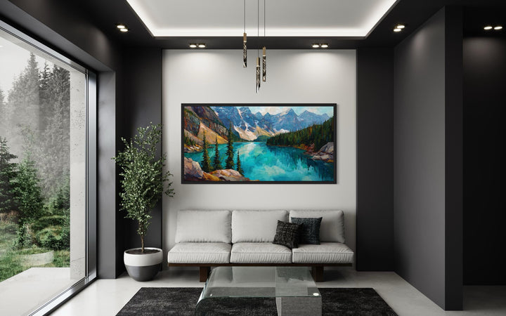 Lake Moraine Canadian Rockies Mountain Lake Canvas Wall Art