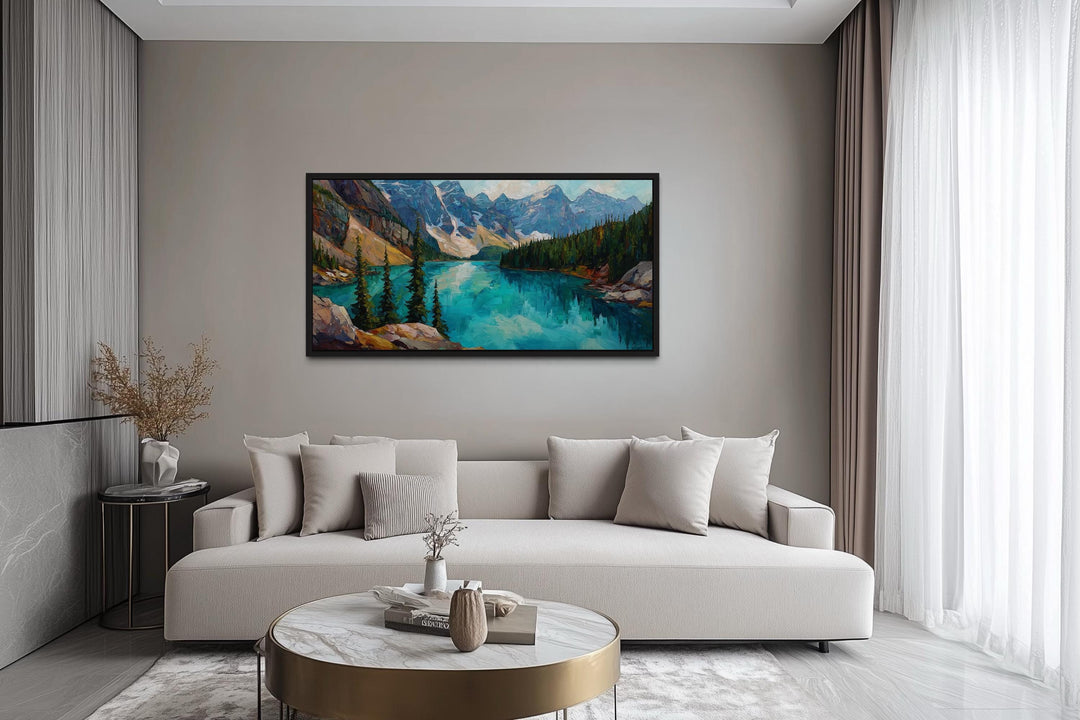 Lake Moraine Canadian Rockies Mountain Lake Canvas Wall Art