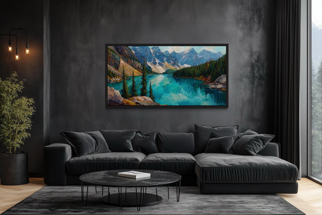 Lake Moraine Canadian Rockies Mountain Lake Canvas Wall Art
