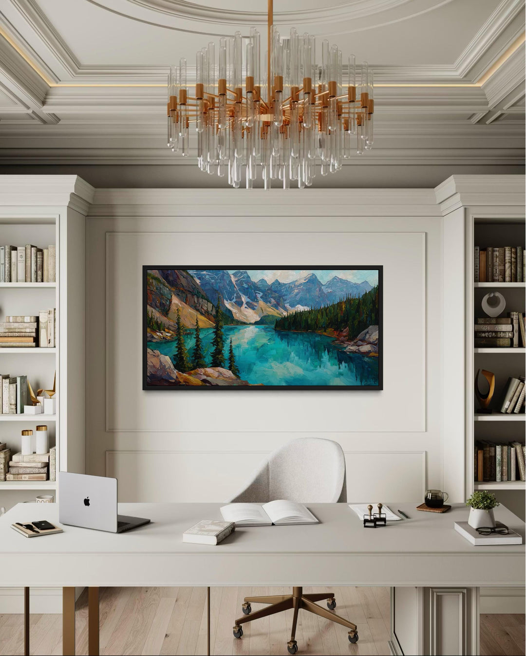 Lake Moraine Canadian Rockies Mountain Lake Canvas Wall Art