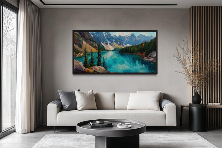 Lake Moraine Canadian Rockies Mountain Lake Canvas Wall Art