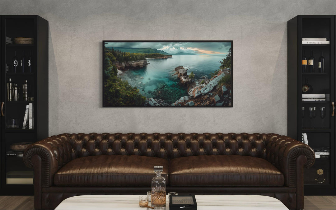 Lake Superior Framed Canvas Wall Art