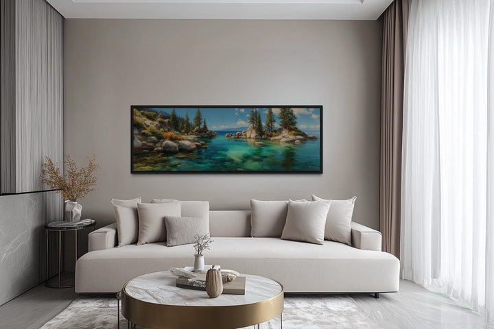 Lake Tahoe Long Horizontal Canvas Wall Art