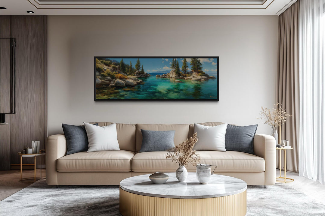 Lake Tahoe Long Horizontal Canvas Wall Art