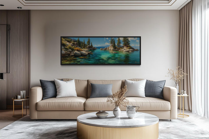 Lake Tahoe Long Horizontal Canvas Wall Art