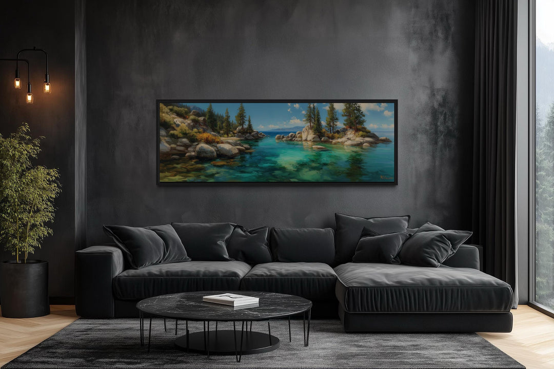 Lake Tahoe Long Horizontal Canvas Wall Art