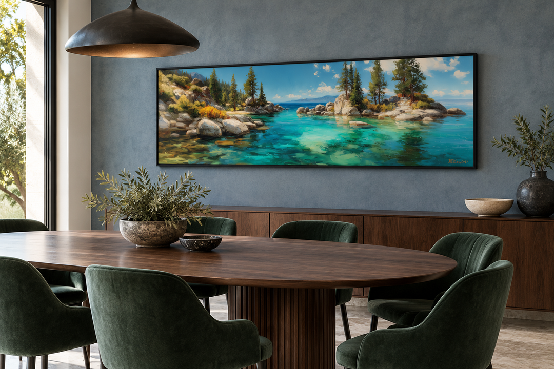 Lake Tahoe Long Horizontal Canvas Wall Art