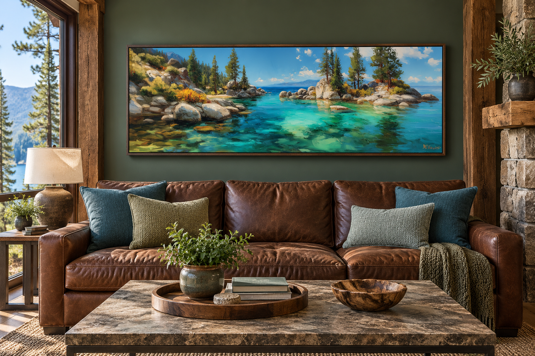 Lake Tahoe Long Horizontal Canvas Wall Art