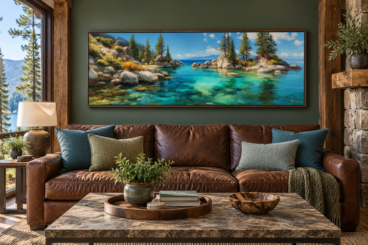 Lake Tahoe Long Horizontal Canvas Wall Art