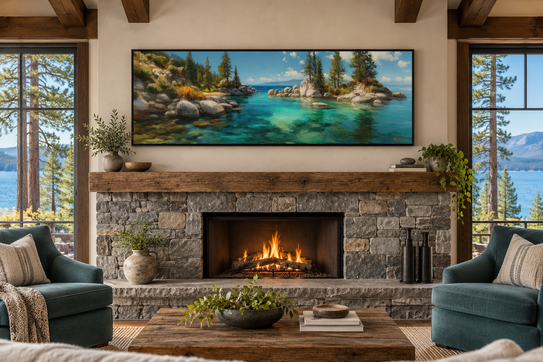 Lake Tahoe Long Horizontal Canvas Wall Art