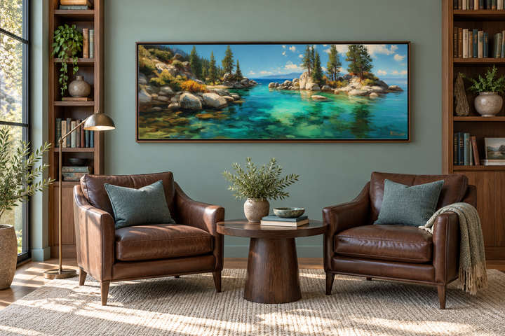 Lake Tahoe Long Horizontal Canvas Wall Art