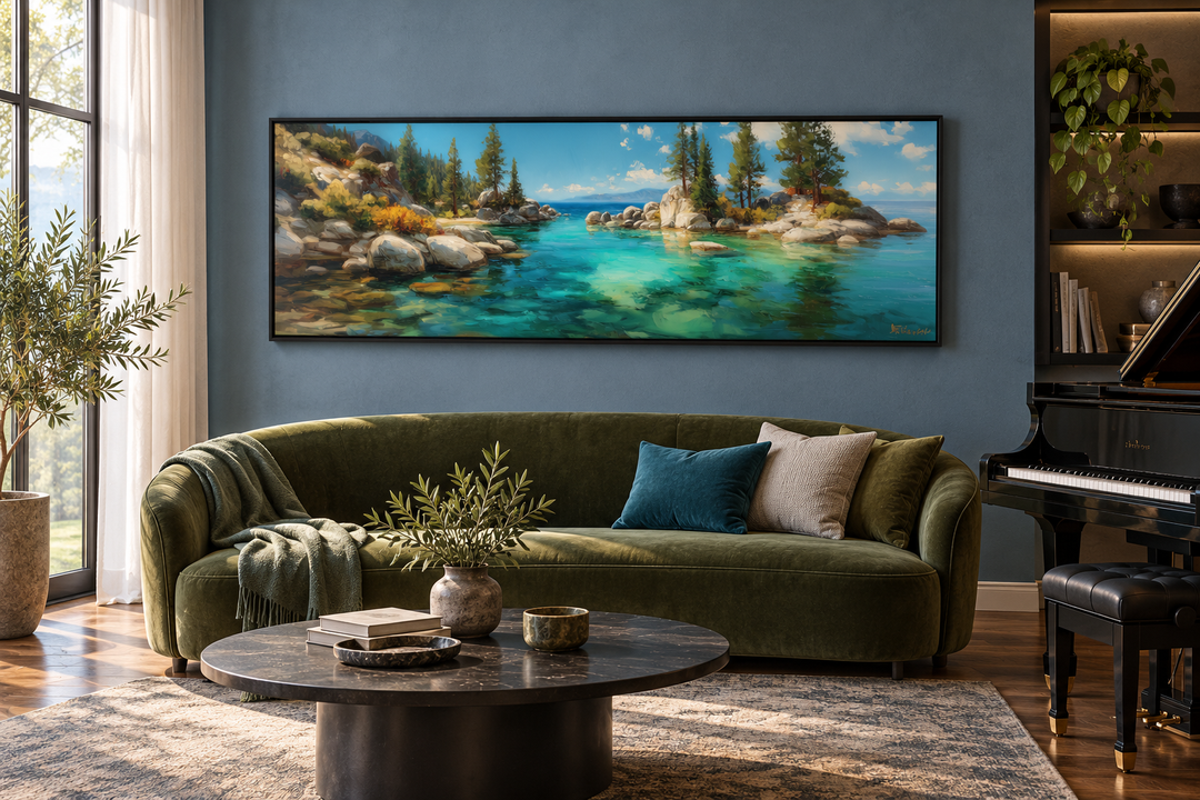 Lake Tahoe Long Horizontal Canvas Wall Art