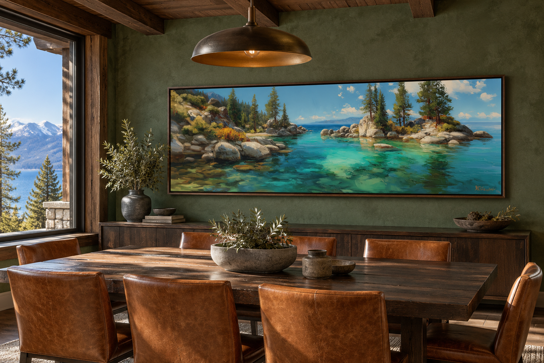 Lake Tahoe Long Horizontal Canvas Wall Art