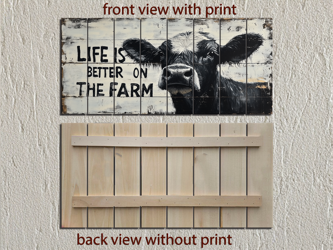 Life Is Better On The Farm Sign Real Wood Wall Art