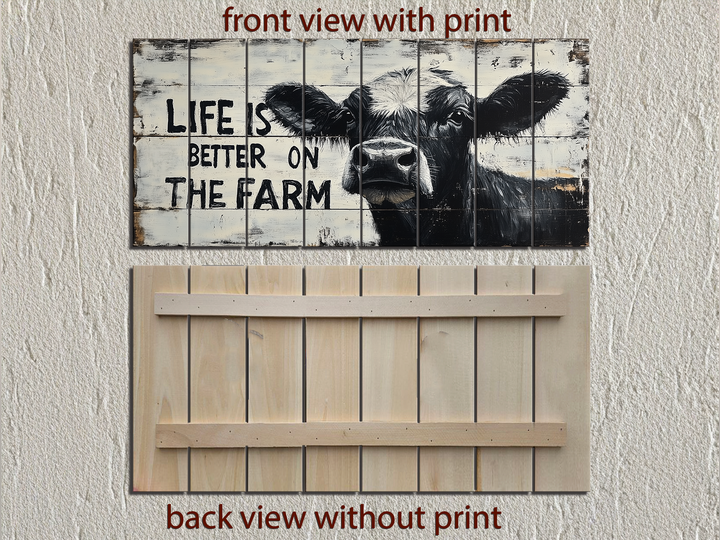 Life Is Better On The Farm Sign Real Wood Wall Art