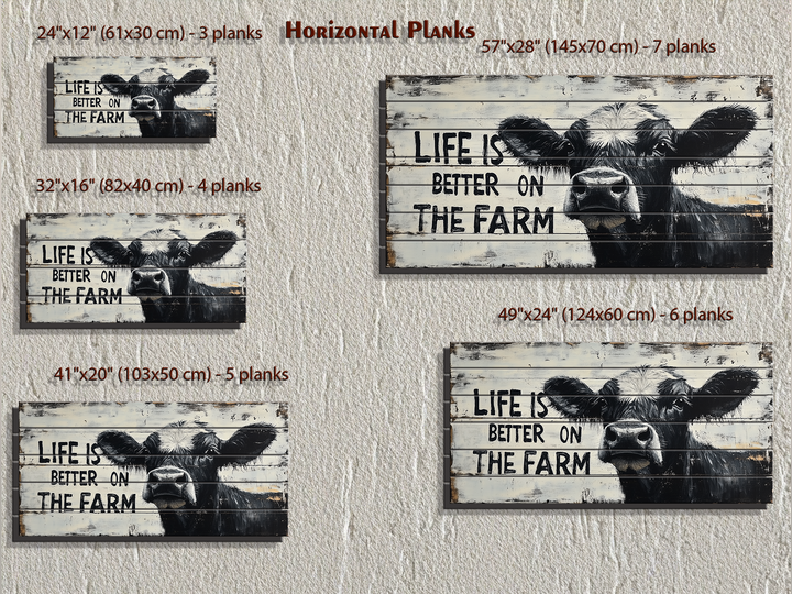 Life Is Better On The Farm Sign Real Wood Wall Art