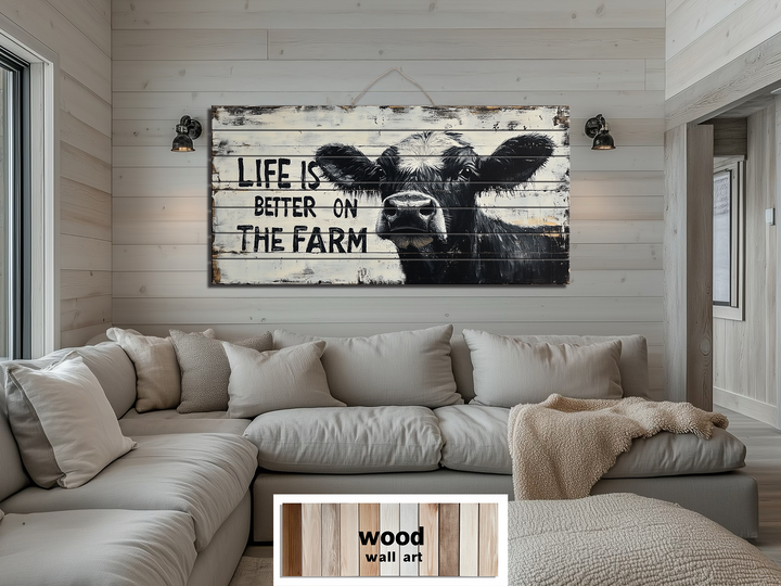 Life Is Better On The Farm Sign Real Wood Wall Art
