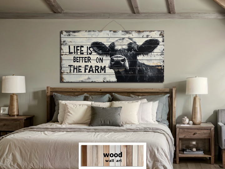 Life Is Better On The Farm Sign Real Wood Wall Art
