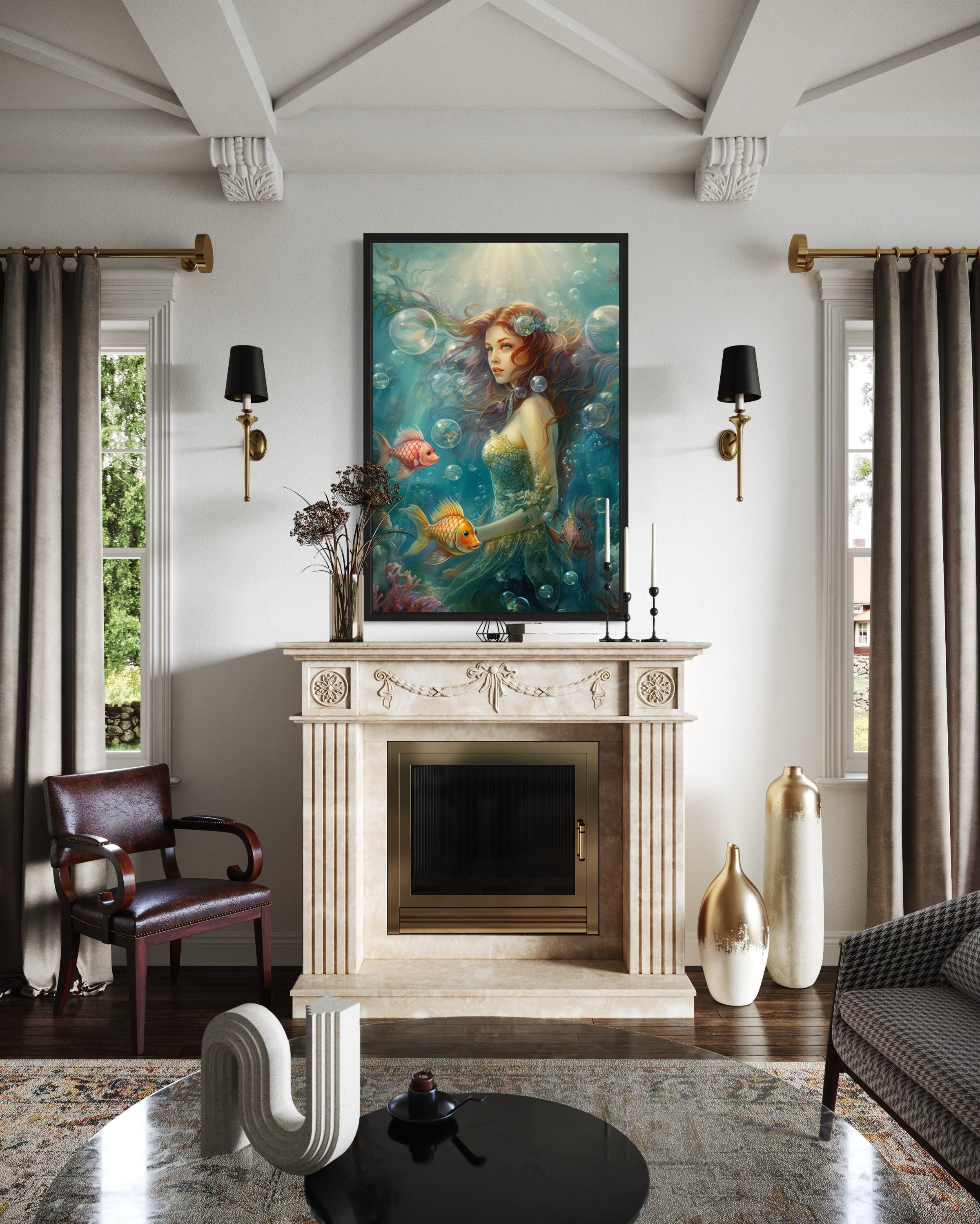 Toile Murale Encadrée Et Prête À Être Accrochée Pour Salle De