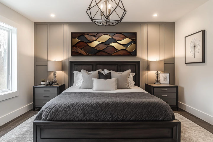 Long Horizontal Wood Texture Canvas Wall Art