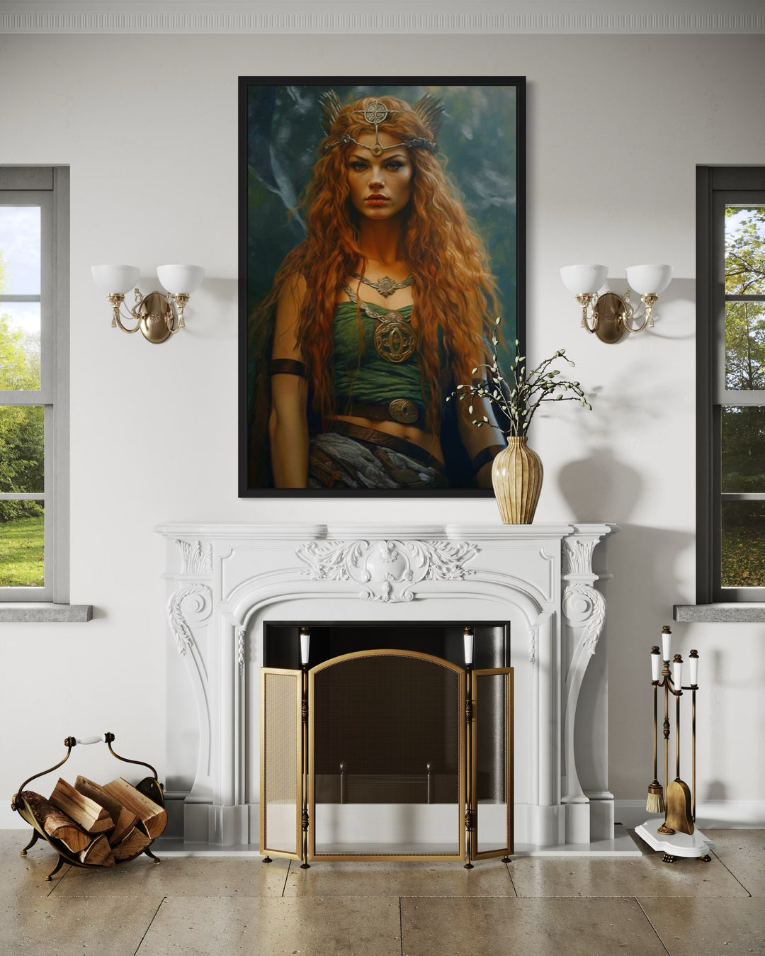 Macha Goddess Framed Canvas Wall Art