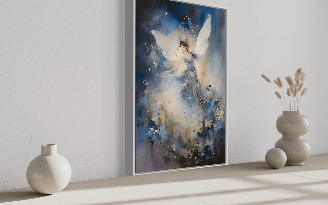 Magical Fairy Dancing In Enchanted Forest Among Flowers Wall Art