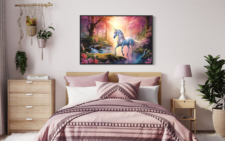 Magical Unicorn Framed Canvas Wall Art