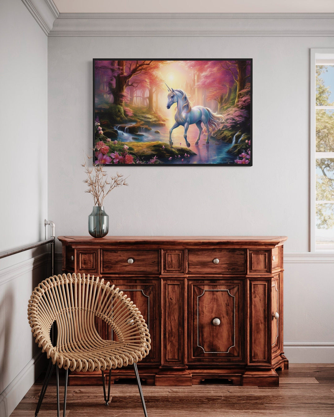 Magical Unicorn Framed Canvas Wall Art