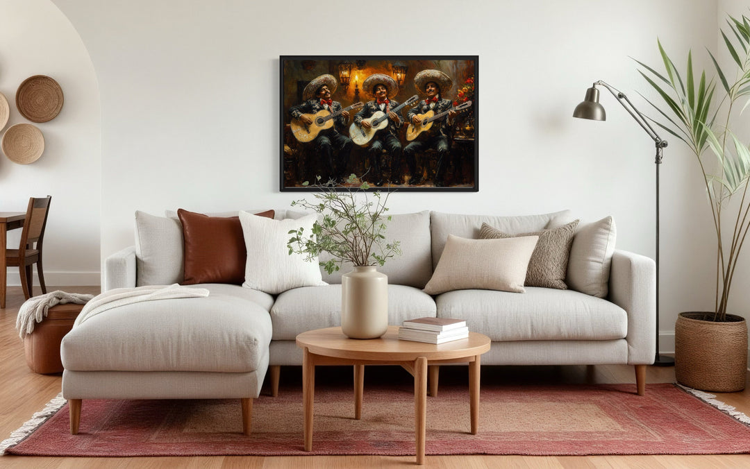 Mariachi Band Mexican Framed Canvas Wall Art