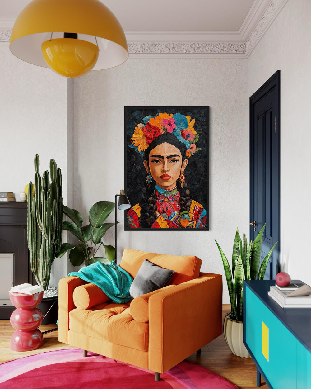Mexican Woman Portrait Canvas Wall Art