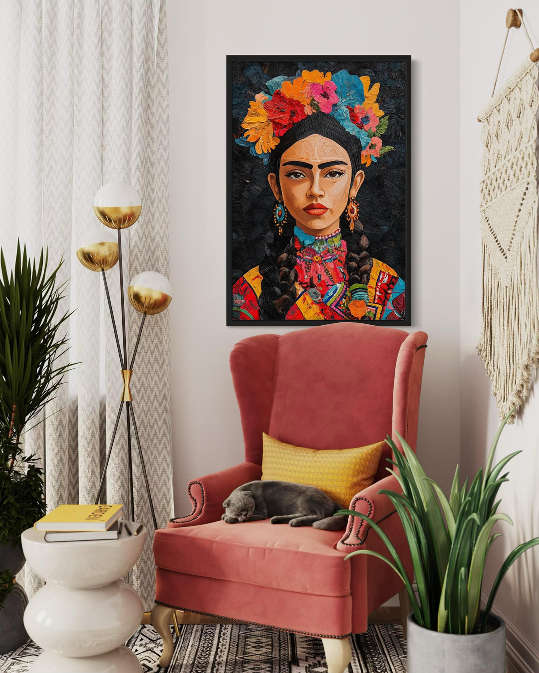 Mexican Woman Portrait Canvas Wall Art