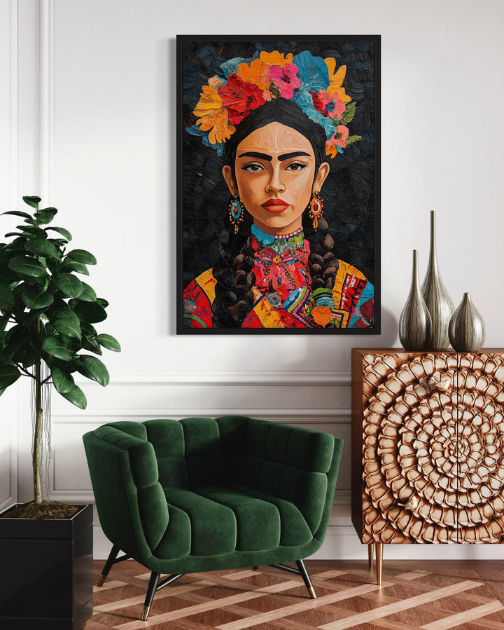Mexican Woman Portrait Canvas Wall Art