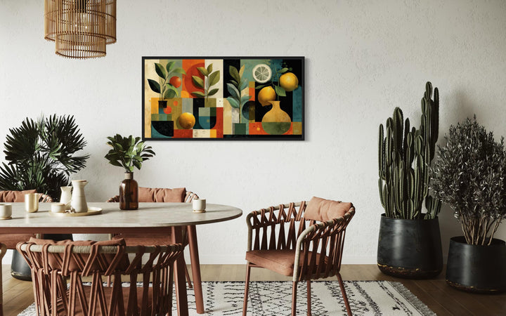 Mid Century Modern Kitchen Wall Art Fruit Citrus Painting Canvas Print