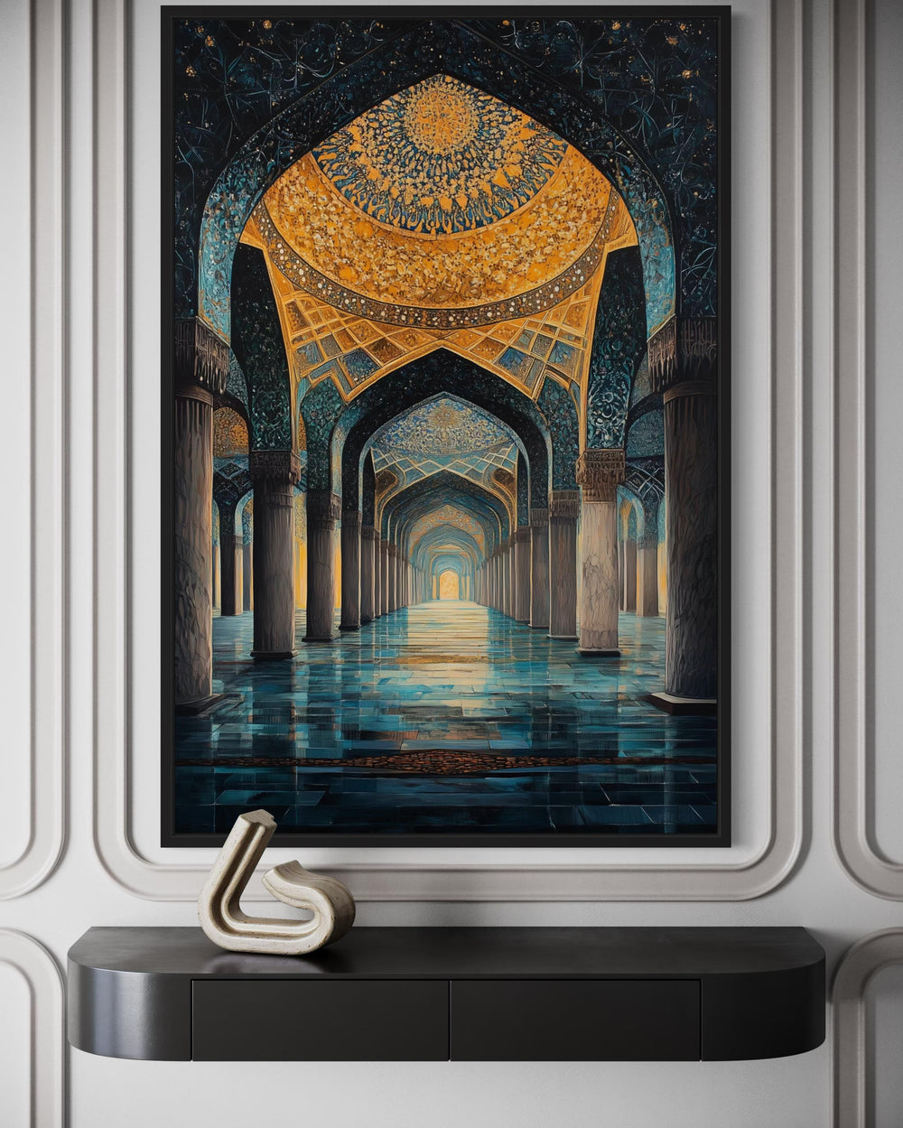 Middle Eastern Mosque Framed Canvas Wall Art