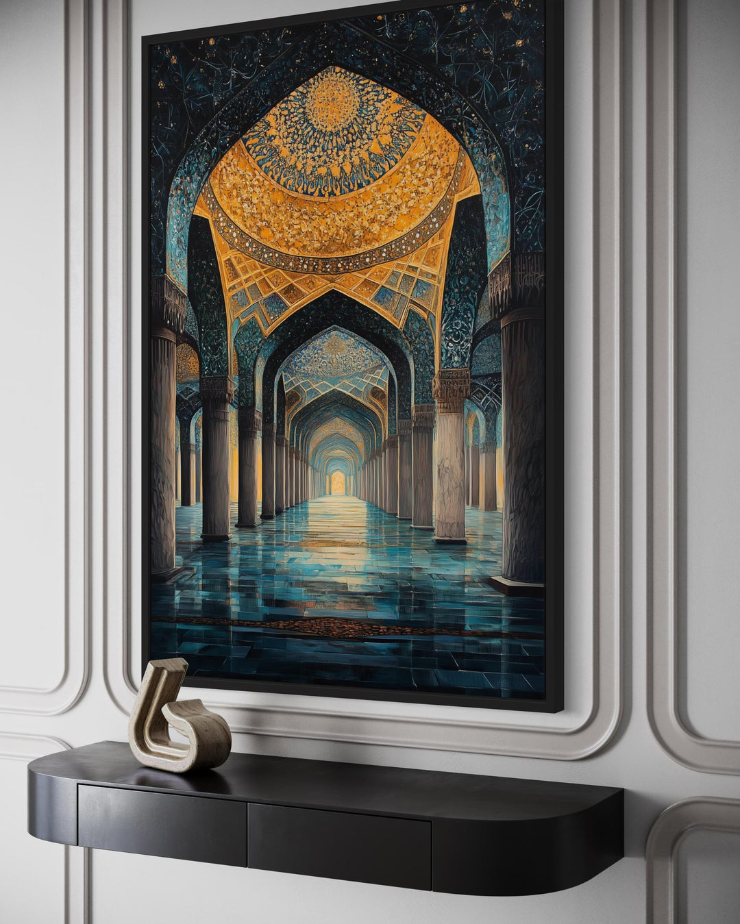 Middle Eastern Mosque Framed Canvas Wall Art
