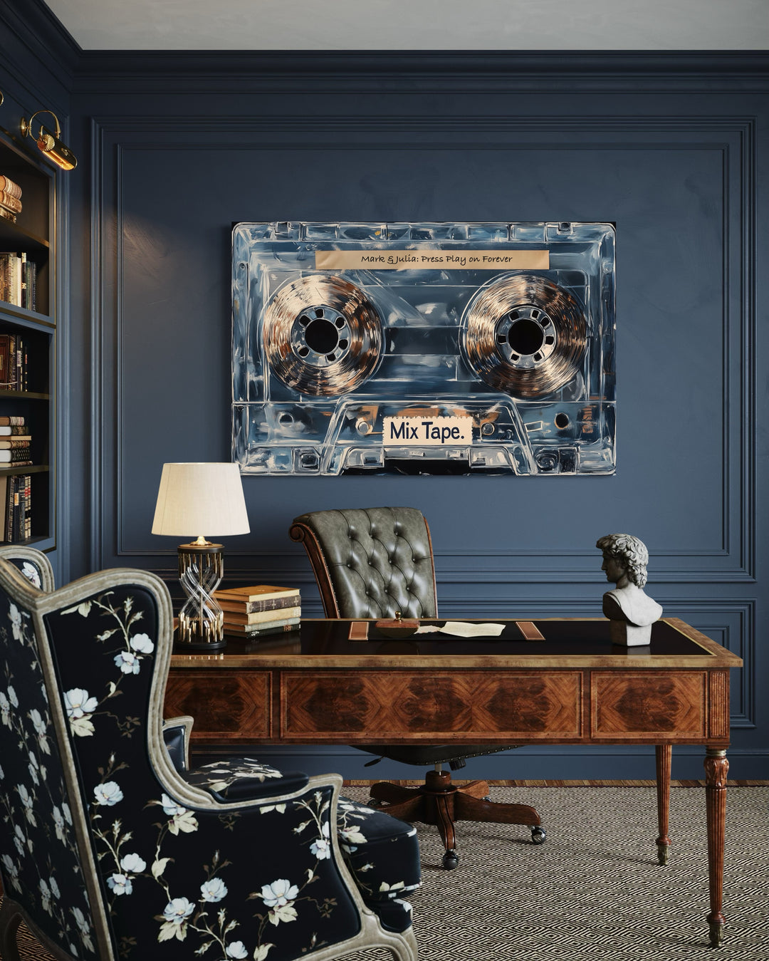 Mix Tape Cassette Framed Canvas Wall Art - Personalize With Your Message