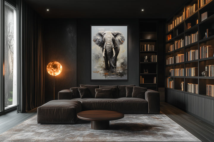 Modern African Elephant Canvas Wall Art