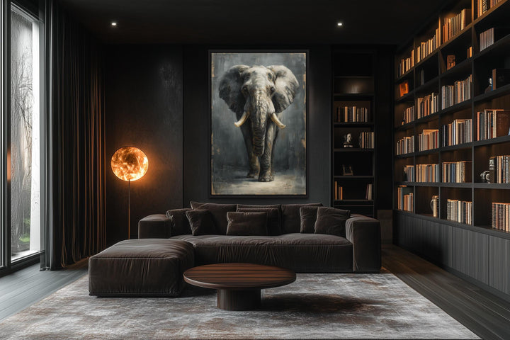 Modern African Elephant Canvas Wall Art