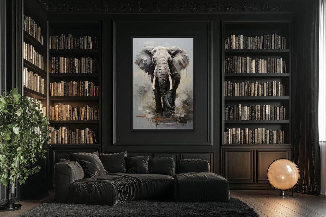 Modern African Elephant Canvas Wall Art