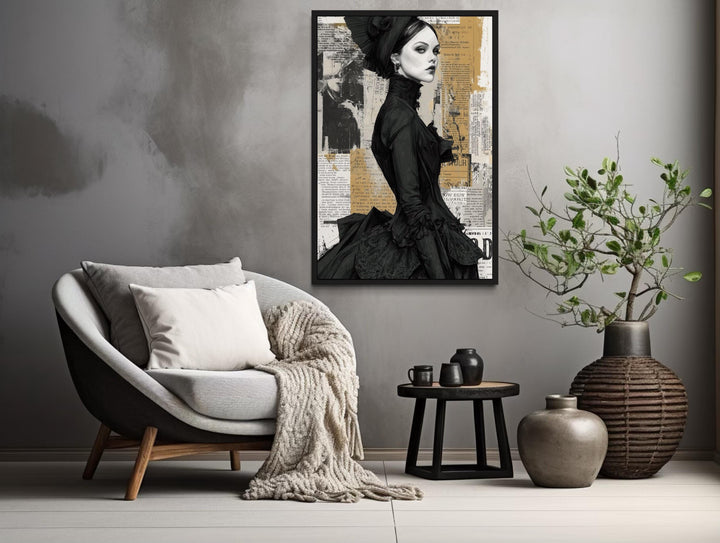 Modern Black Widow Gothic Wall Art