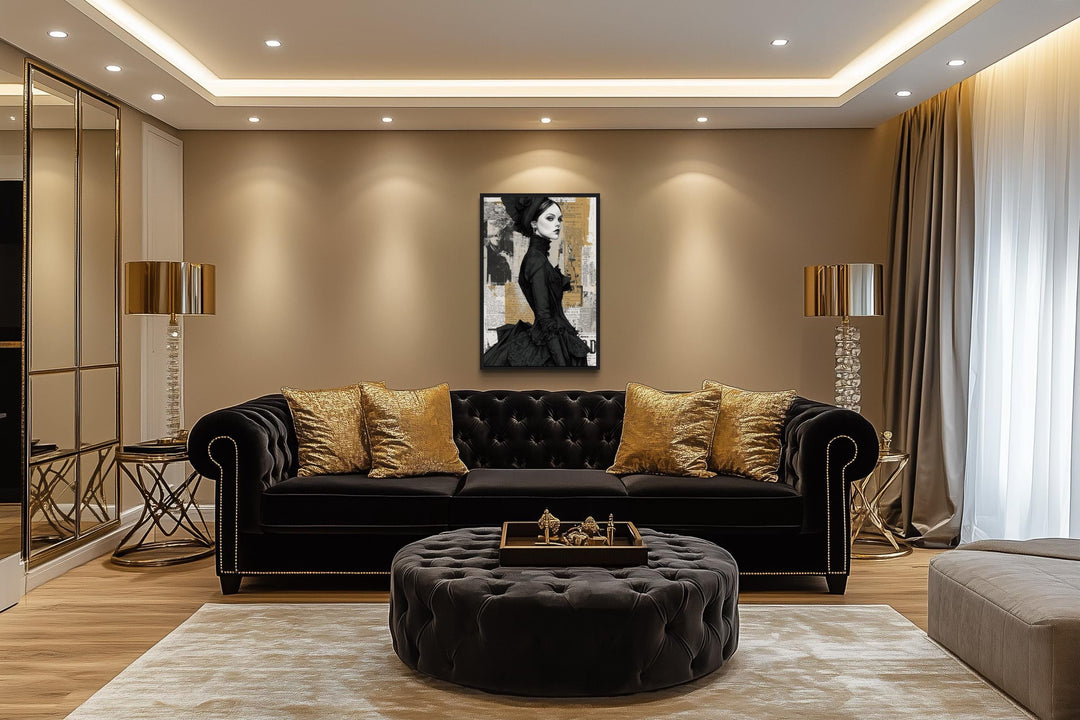 Modern Black Widow Gothic Wall Art