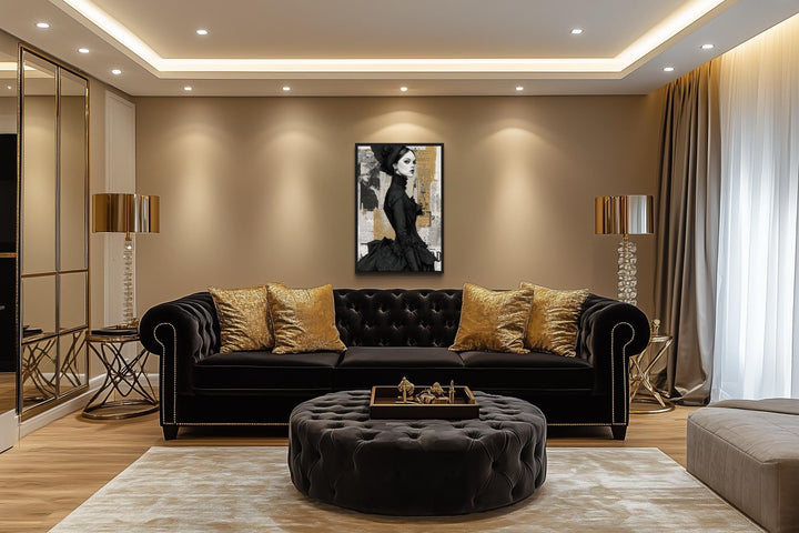 Modern Black Widow Gothic Wall Art