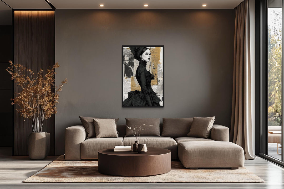 Modern Black Widow Gothic Wall Art