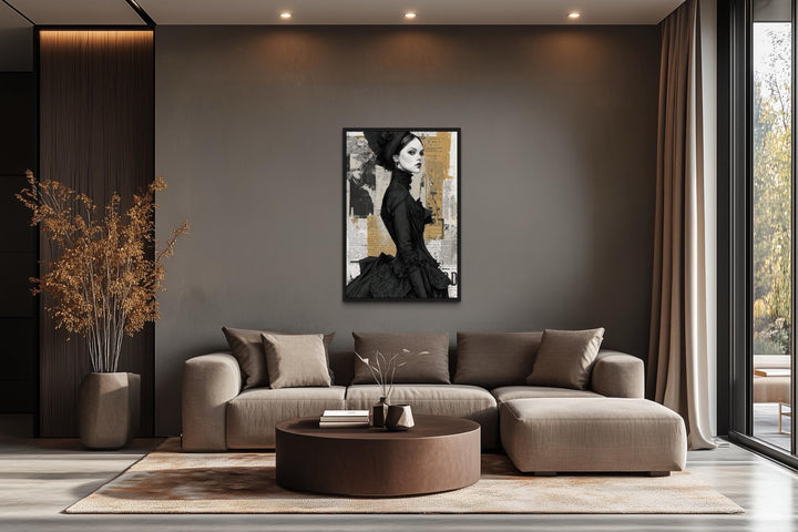 Modern Black Widow Gothic Wall Art