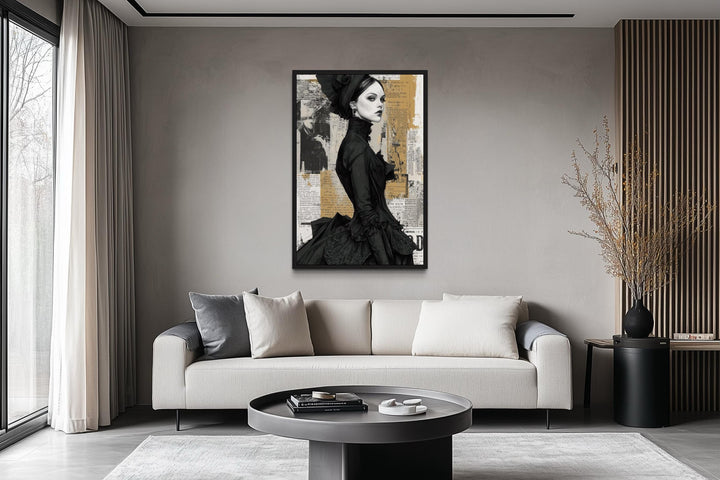 Modern Black Widow Gothic Wall Art