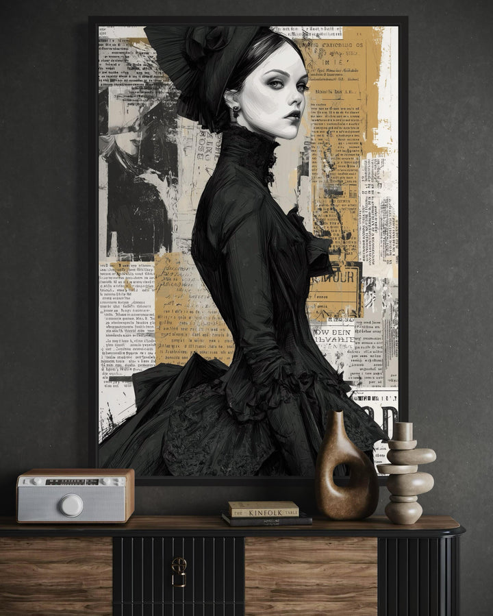 Modern Black Widow Gothic Wall Art