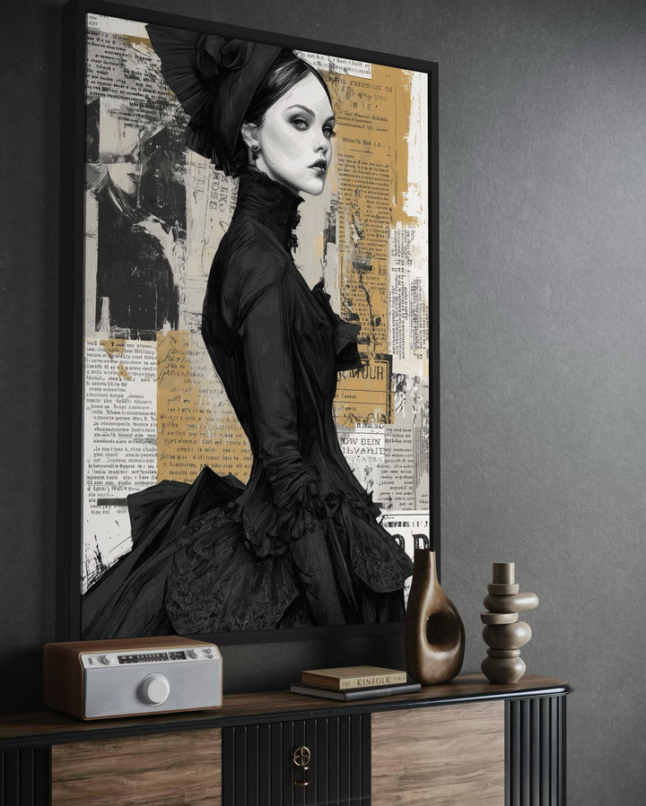 Modern Black Widow Gothic Wall Art