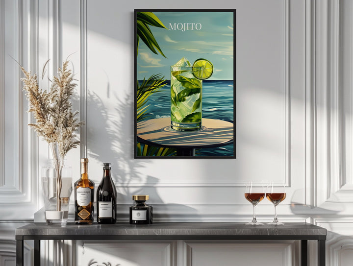 Mojito Cocktail On The Beach Art Print